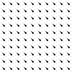 Square seamless background pattern from geometric shapes are different sizes and opacity. The pattern is evenly filled with big black chicken's leg symbols. Vector illustration on white background