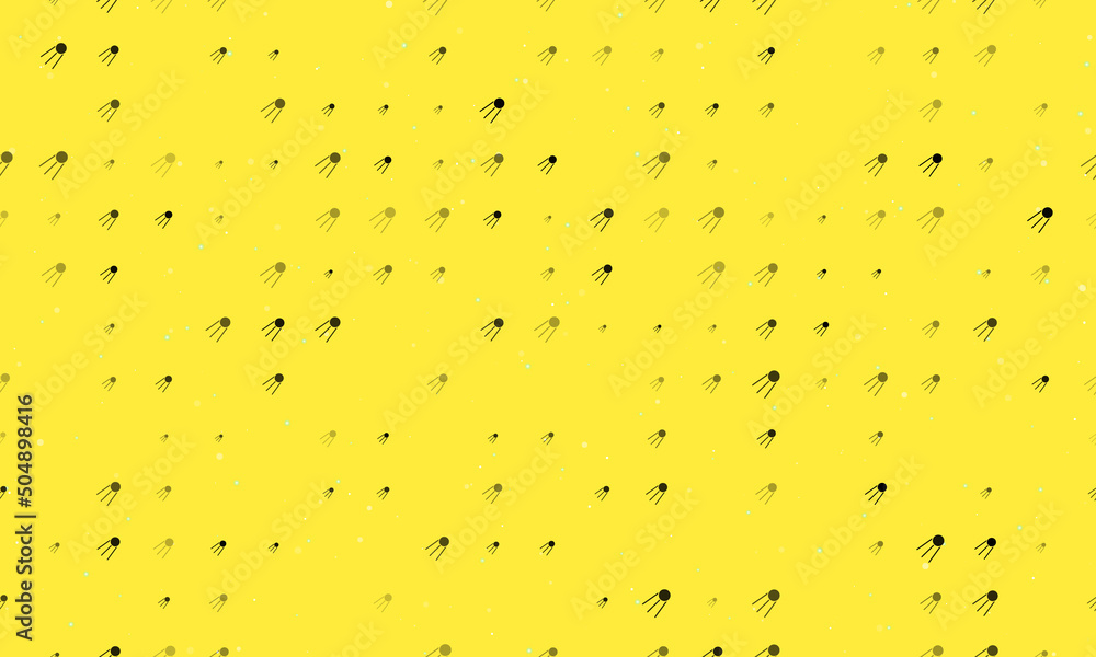 Aufkleber seamless background pattern of evenly spaced black satellite symbols of different sizes and opacity.