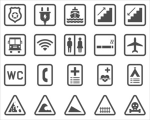 Sign and symbol icon set 3 vector illustration
