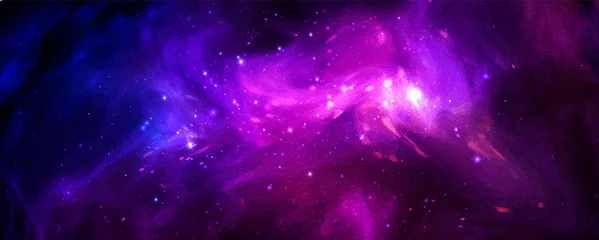Foto op Canvas Vector galaxy background. Stars in Outer space. Space Exploration © WhataWin