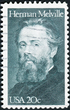 USA - CIRCA 1984: Postage Stamp Shows Herman Melville