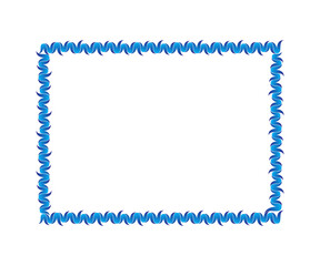 abstract artistic blue floral border