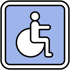 Wheelchair Symbol icon, International Symbol of Access vector illustration