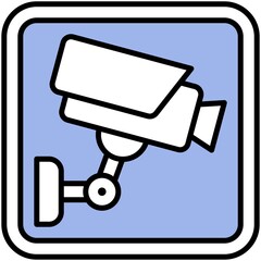 CCTV sign icon, prohibition sign vector illustration