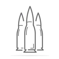 Bullet icon . Outline vector sign, linear style pictogram isolated on white. Symbol, logo, illustration. Editable stroke.
