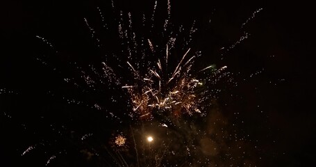 Abstract firework footage in loop slow motion - obrazy, fototapety, plakaty