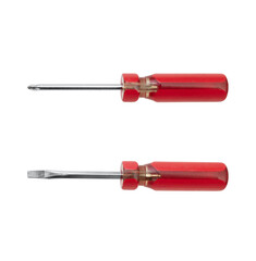 Fototapeta premium Home improvement: two screwdrivers on a white background.