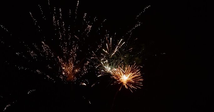 Abstract firework footage in slow motion loop
