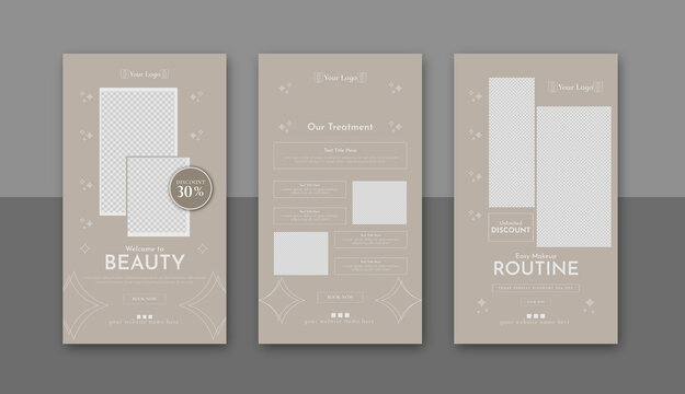 beauty instagarm story post design template 