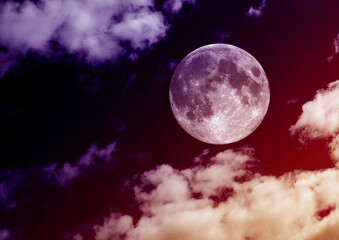 Fototapeta na wymiar The moon in the night sky
