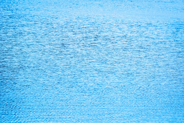 Blue water of a fresh lake.