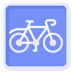 Bicycle sign icon, warning sign vector