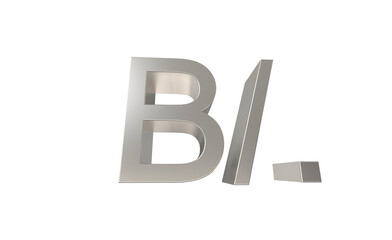 Panamanian balboa, PAB, currency of Panama in metallic Silver 