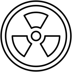 Fototapeta premium Radiation sign icon, prohibition sign vector illustration