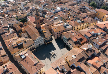 aerial view of the historic center of empoli in tuscany