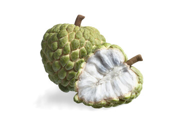 custard apple isolated on white