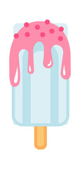 Ice cream on a stick. Sweet Food Icon. Vector illustration