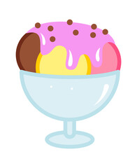 Ice cream Sweet Food Icon. Vector illustration