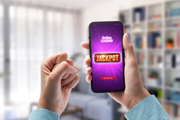 User winning a jackpot online