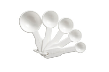 White measuring spoons isolated on a while
