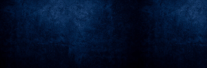 Banner with blue dark abstract textured background