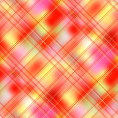 Seamless geometric abstract pattern in vibrant red-orange colors for fabric design