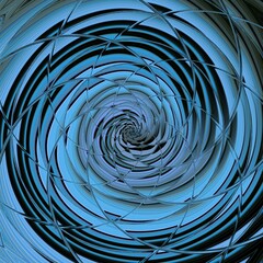 creative use of diagonal parallel brightly coloured blue and grey stripes on a black background