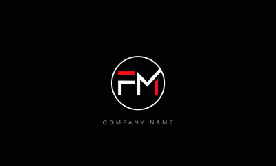 FM, MF, Letters Logo Monogram - obrazy, fototapety, plakaty