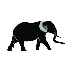 elephant colorful silhouette logo or icon