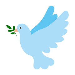 Dove of peace icon. Peace concept. Flying bird