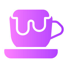 coffee latte gradient icon