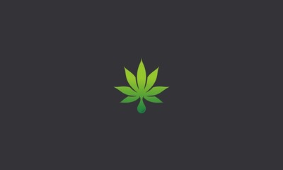 CBD Cannabis Leaf Logo Oil Inspiration Logo Design