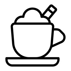 cappuccino line icon