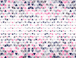 Border triangles halftone pattern. Fade triangular shapes cover backdrop. Stylish