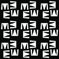 seamless pattern.Simple stylish abstract geometric background. Monochrome image. Black and white color. Design for decor, prints, textile or wrapping.Design element for prints. 