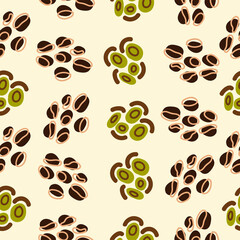 Colorful seamless pattern with abstract shapes. Abstract lines and curves.
Vector illustration.