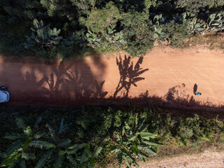 dirt road in country town