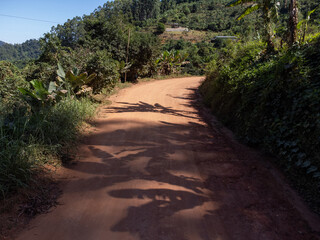 dirt road in country town