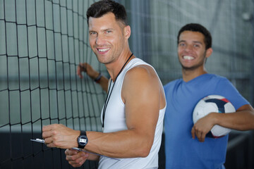 a football futsal coach training