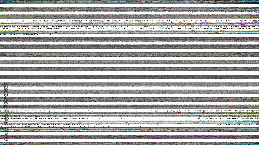 Aufkleber digital noise screen no signal glitch lines scratch abstract background