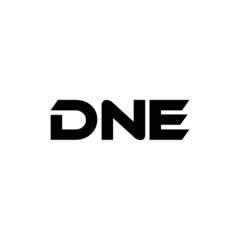 DNE letter logo design with white background in illustrator, vector logo modern alphabet font overlap style. calligraphy designs for logo, Poster, Invitation, etc.