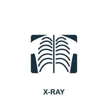 X-Ray icon. Monochrome simple Health Check icon for templates, web design and infographics