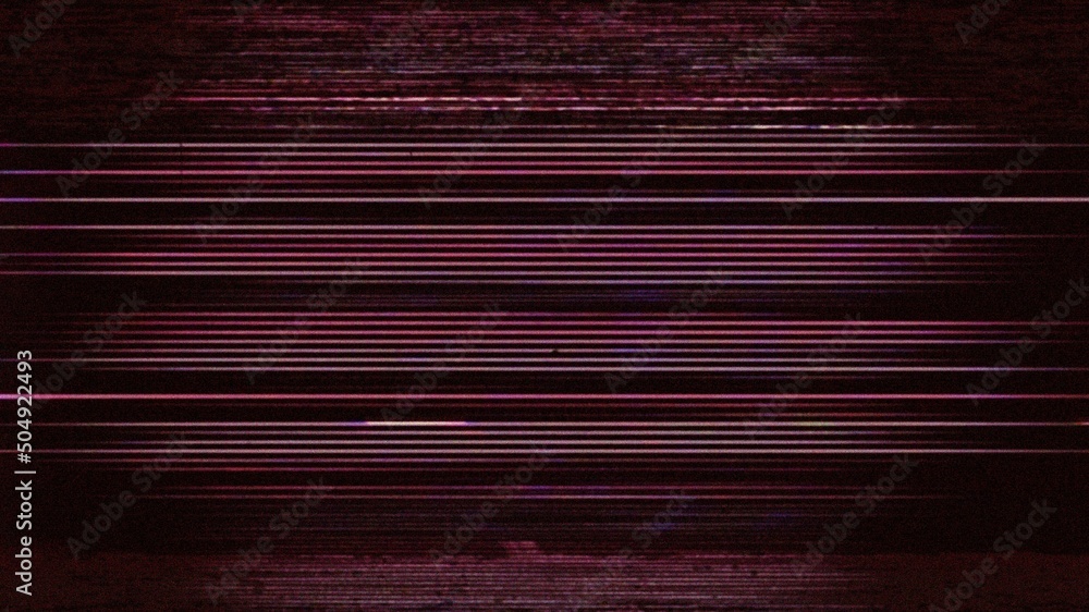 Poster no signal on the screen red noise lines background motion