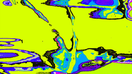 Colored Scratch Paint Strokes Yellow Shiny Abstract Background
