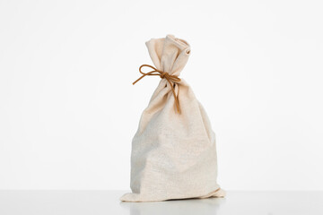 Full cotton eco bag isolated on white