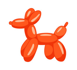 Cartoon birthday dog balloon. Vector illustration