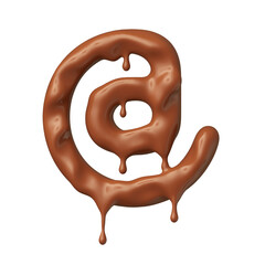 Arroba chocolate in 3d render