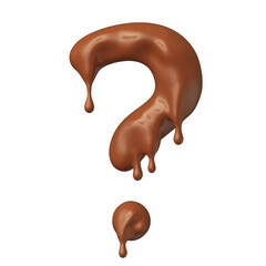 Interrogation chocolate in 3d render