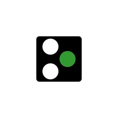 green light road sign go vector icon illustration sign 