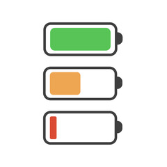 Fototapeta premium Battery charge. Level indicator. Fully charged.